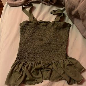 rue 21 green tank crop top